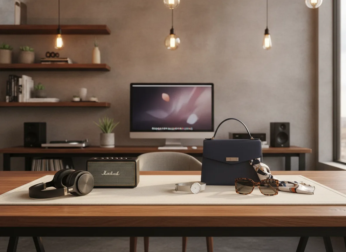 real photo of a modern ecommerce workspace with